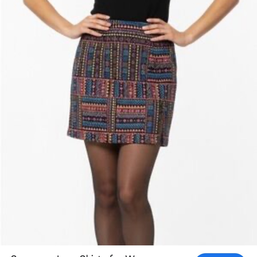 NWT Savanna Jane Size Large Aztec Colorful Geometric Patterned Skirt Boho‎